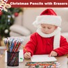 emzrivo Christmas Pencils Xmas Wood Pencils with Eraser Christmas Holiday