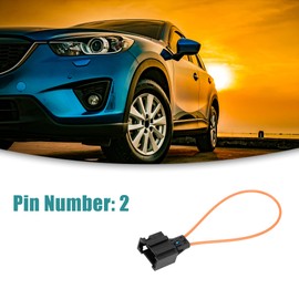 ACROPIX Car Fiber Optic Loop Cable Bypass Connector Female Replacement Black 1 Pcs