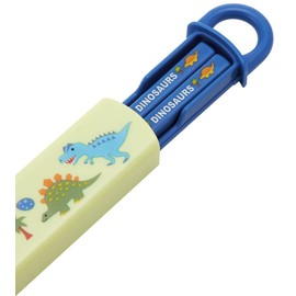 Skater ABS2AMAG-A Dinosaurus Picture Chopsticks and Case Set, 6.5 inches (16.5 cm), Antibacterial, Made in Japan