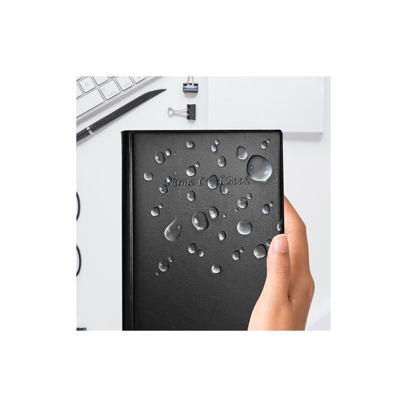 Professional Business Card Holder/Book with Black Cover Holds 300 Business
