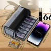 TOMSKYE Portable Pill Case, Large Capacity, 1 Week, 2 Times