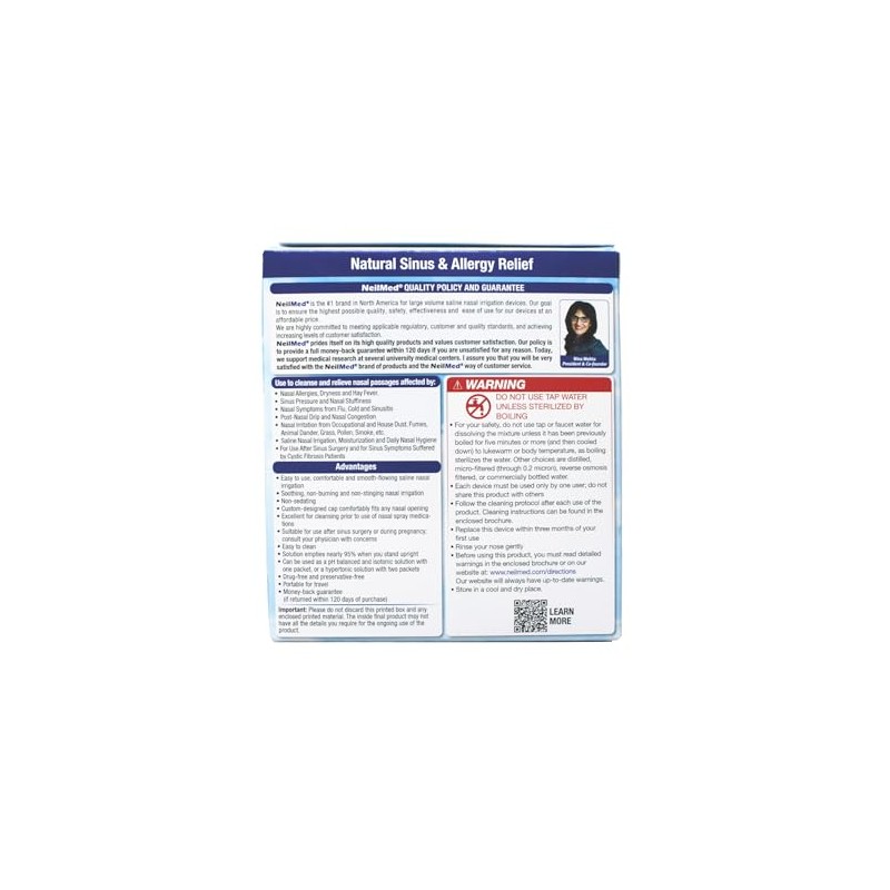 NeilMed Sinus Rinse Kit botella (240mL) c/60 sobres premezclados