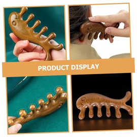 Healeved Wooden Wide Tooth Comb Scalp Massage Brush for Curly Hair Detangler for Women