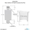Water Softener Air Gap for installation in Washing Machine box