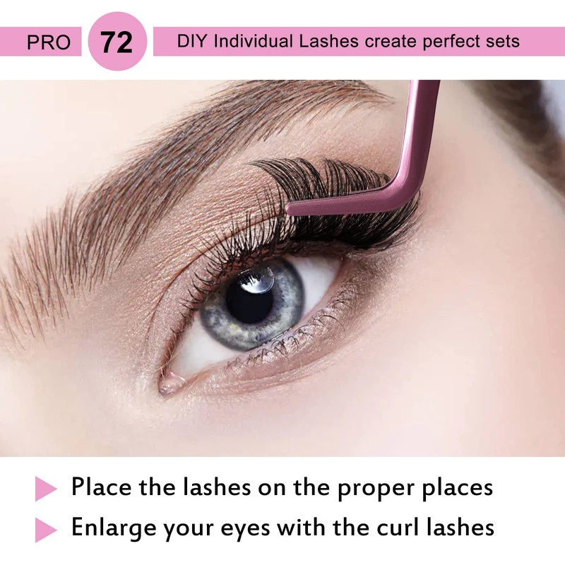 Cluster Lashes, 72 Pcs Individual Lashes, Lash Clusters DIY Eyelash