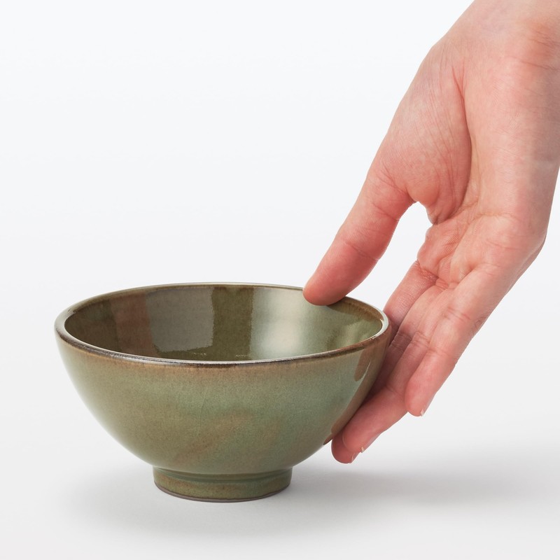 Muji 84319143 Banko Ware Rice Bowl, Small, Vidro Glaze