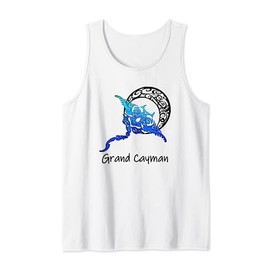 Vintage Tribal Stingray Design Grand Cayman Souvenir Tank Top