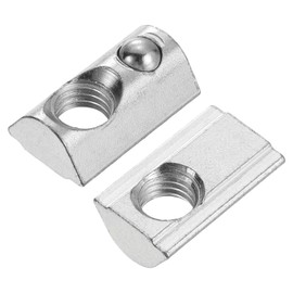 sourcing map Roll-in Spring M8 T Nut, Roll Ball Elastic Nuts for 4040 Series Aluminum Extrusion Profile Suitable for Aluminum Profile with 8mm Groove Depth, Pack of 50