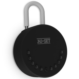 NU-SET Smart Lock Box - Remote Program your lock box when you are miles away. Store keys, cards, and key fobs. Great for home, vacation rental, home care, dog sitters, property management and realtor.