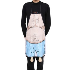 Homoyoyo Adjustable Bib Apron Wacky Belly Man Printed Apron Funny Apron Apron Chef Cooking Kitchen Restaurant Aprons