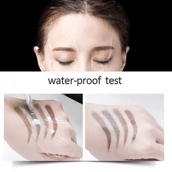 Microblading Tattoo Eyebrow Pen, WUBLSYAN Waterproof Ink Gel Tint Drawing Eyebrow Pencil with Four Tips, Creates Long Lasting Natural Hair-Like Defined Brows All Day(4 PCS)
