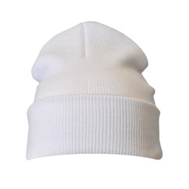 3 x Beanie Hat Plain White Soft Comfortable Casual for Men Women Warm Knitted Winter Woolly Skully Ski Headwear