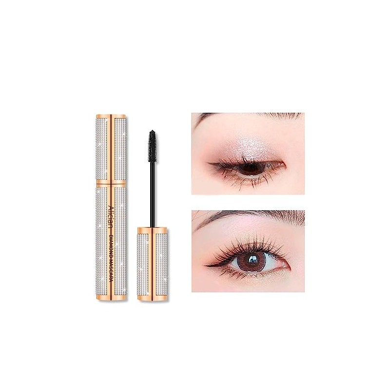 Home VIBELY Diamond Mascara Impermeable Largo Curling Extensión Pestañas Micro