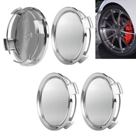 Set of 4 wheel hub caps, hub caps, shiny silver, OD 75 mm, ID 69 mm, universal ABS hub caps, surface polished wheel hub cover, high-quality wheel hub cover, for wheel hubs, car accessories, wheel hubs