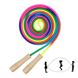 5M/16 FT Long Skipping Rope, Skipping Rope Kids, Kids Skipping Rope, Adjustable Double Skipping Ropes, Multiplayer Rainbow Skipping Rope for Girls Boys Outdoor Sport Game School Activities
