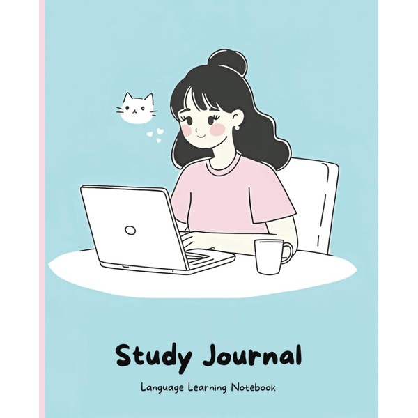 Study Journal: Language Learning Notebook - 7.5 x 9.25", College