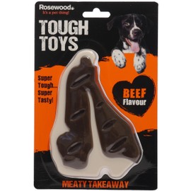 Rosewood Meaty Beef Steak Takeaway Tough Dog Toy, Large