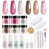SUTOKAKA Dip Powder Nail Kit Starter, 6 Colors All Seasons