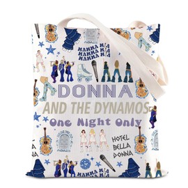KUIYAI Musical Inspired Tote Bag Music Lover Gift Dancing Gift Donna And Dynamos One Night Only Canvas Bag For Mia Fans (DonnaNightOnlyTote)
