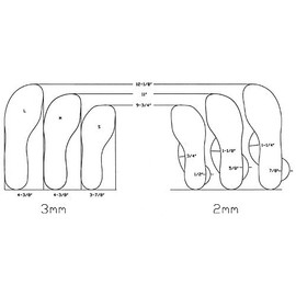 BML Full Foot Lifts (2MM Large, Gray [Super Soft])