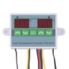 Dual Temperature Controller Waterproof Digital Thermostat with Data Storage for