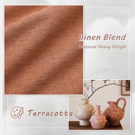 UHITECH Small Window Curtains 35 Inches Long 2 Panels Set Back Tab Rod Pocket Short Drapes for Bedroom Terracotta Curtain for Girls Room Modern Thermal Linen Black Out for Bathroom Over Sink