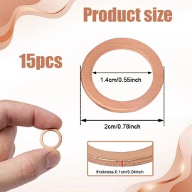 NoBrand 15PCS Oil Drain Plug Gasket, Oil Drain Plug Seals, Crush Washer, Car Accessories