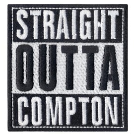 Straight Out of Compton Patch City California LA Logo Iron On Embroidered