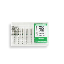 255.16C1, Cylindrical, Ogival End, Side Cutting Only, 1.6 mm Dia, Coarse Grit Diamond Bur, 5 per Pack