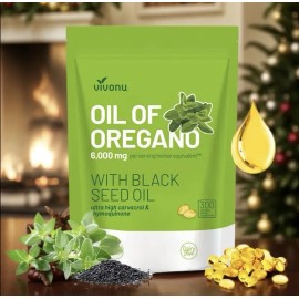 Oil of Oregano Softgels with Black Seed Oil - 6000mg Oregano Oil