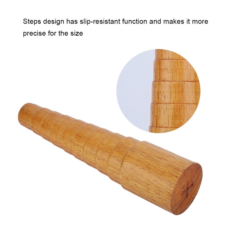 Wood Step Bracelet Mandrel Sizer Bangle Measuring Sizing Stick Jewelry