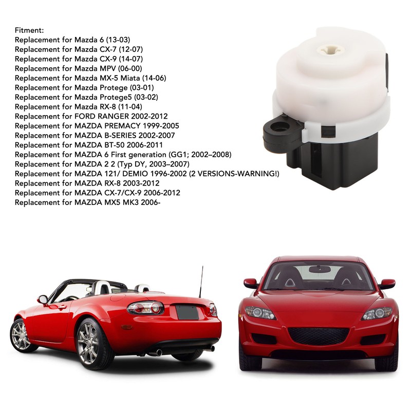 Ignition Starter Switch LC7066151 Replacement for Mazda 6 CX‑7 CX‑9