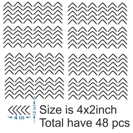 ANFRJJI Geometric Arrow Wall Decals - Set of 48 Vinyl Arrows Wall Stickers for Home Office Bedroom Nursery Living Room - Modern Sticker Patterns for Urban Lifestyle Minimalist Playroom Apartment Decor