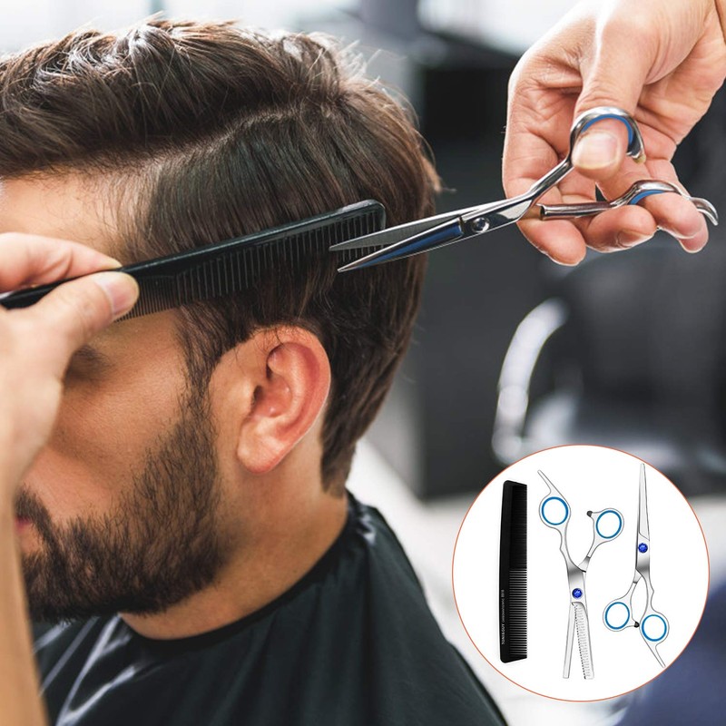 Sirabe 11 PCS Hair Cutting Thinning Scissors Set, Sapphire Professional
