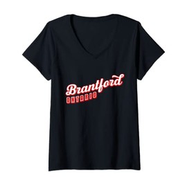Womens Brantford Ontario V-Neck T-Shirt