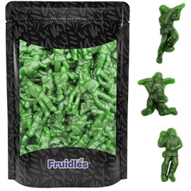 Fruidles Green Apple Patriotic U.S Army Guys Gummi Candy Military Heroes Freedom Fighters Holiday Treats, Delicious Gummy Candy, Fun and Festive Holiday Snacking, Party Favor (Half-Pound)