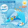 LAYCOL Adult Inflatable Pool Chair with Canopy, Ergonomic Headrest, Cup