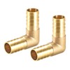 sourcing map Pack of 2 14 mm Barb Brass 90°