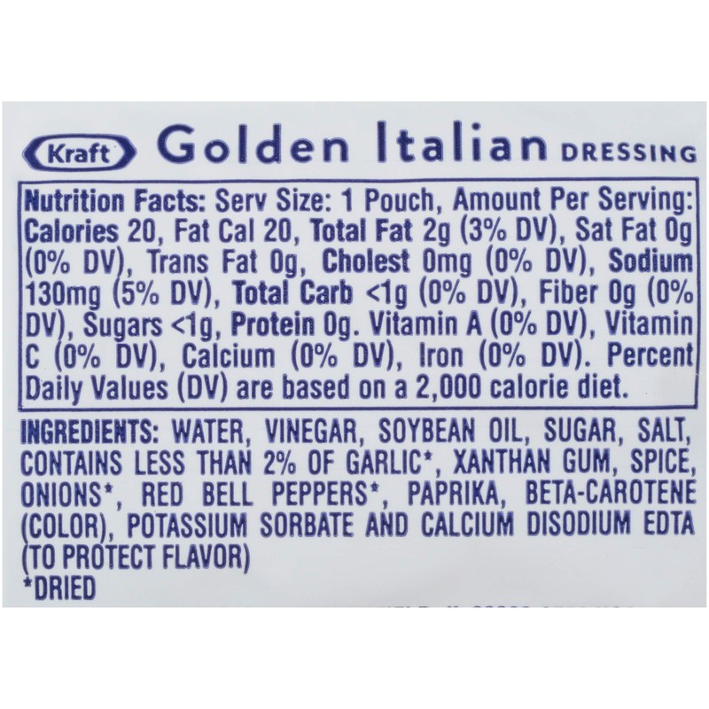 Kraft Golden Italian Salad Dressing Single Serve (200 ct Casepack)