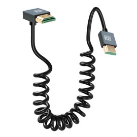 CERRXIAN 8K HDMI 2.1 Cable 3FT, 48Gbps Ultra High Speed HDMI 90 Degree Up Angle Cable Support 8K@60Hz 4K@120Hz Dynamic HDR Compatible with TV/HDTV