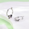 Panda Earrings 925 Sterling Silver Panda Hoop Earrings Animal Jewellery