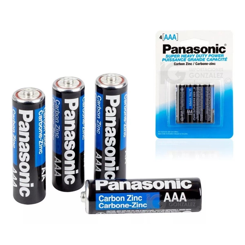 Panasonic Pila Panasonic AAA Carbón Zinc Cilíndrica UM-4NPA/4B Blister con