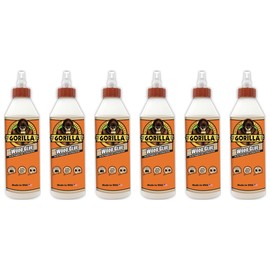 Gorilla Wood Glue, 18 ounce Bottle, (Pack of 6)