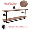 TEDIDUWA Clothes Rack 42in, 2 Tier Wall Mounted Garment Rack