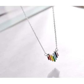 Iszie 925 Sterling Silver Sweet Little Rainbow Love Heart Pendant Girls Women's Necklaces Teen Girls Gifts Kids Jewellery Birthday Christmas Gifts