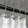 Metal Shower Curtain Hooks,Rust Proof Shower Curtain Rings for Bathroom,T-Bar