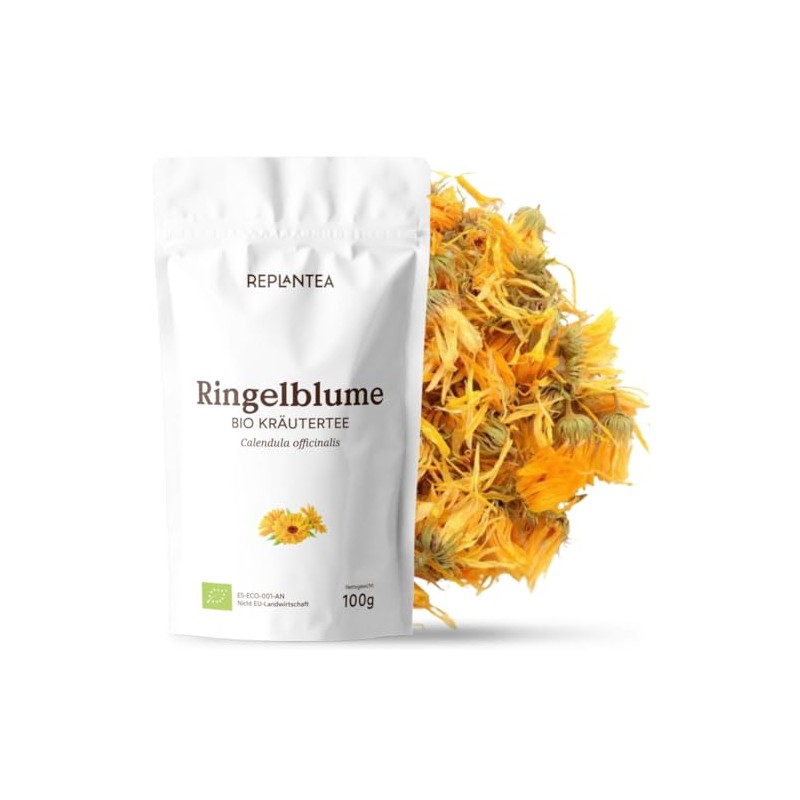 Organic Marigold Blossoms Whole 100 g Loose | Mariengold Tea