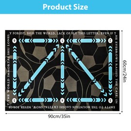 Football Training Mat, 60 x 90 cm Football Mat, Football Mat Training, Football Step Training Mat, Non-Slip Football Step Training Mat, Shock-Absorbing Ball Control Training Mat