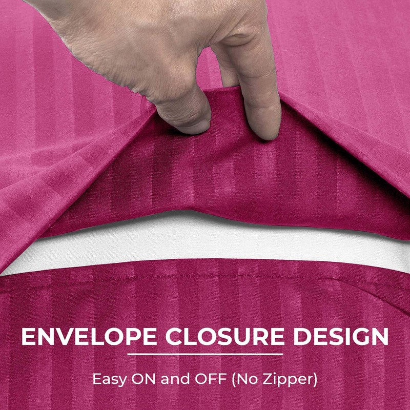 Hafaa Pillow cases 2 Pack - Pink Stripe Pillow Cases