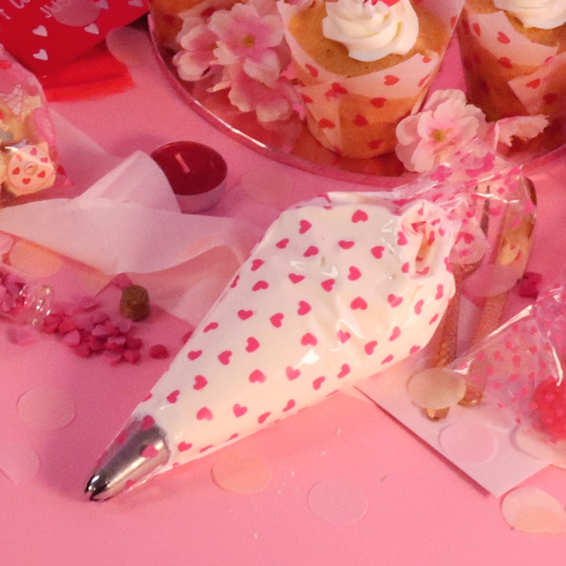 PME VD24IB040 Valentines Icing Piping Pack of 12 Disposable Bags,